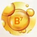Gelembung vitamin B7 berwarna emas